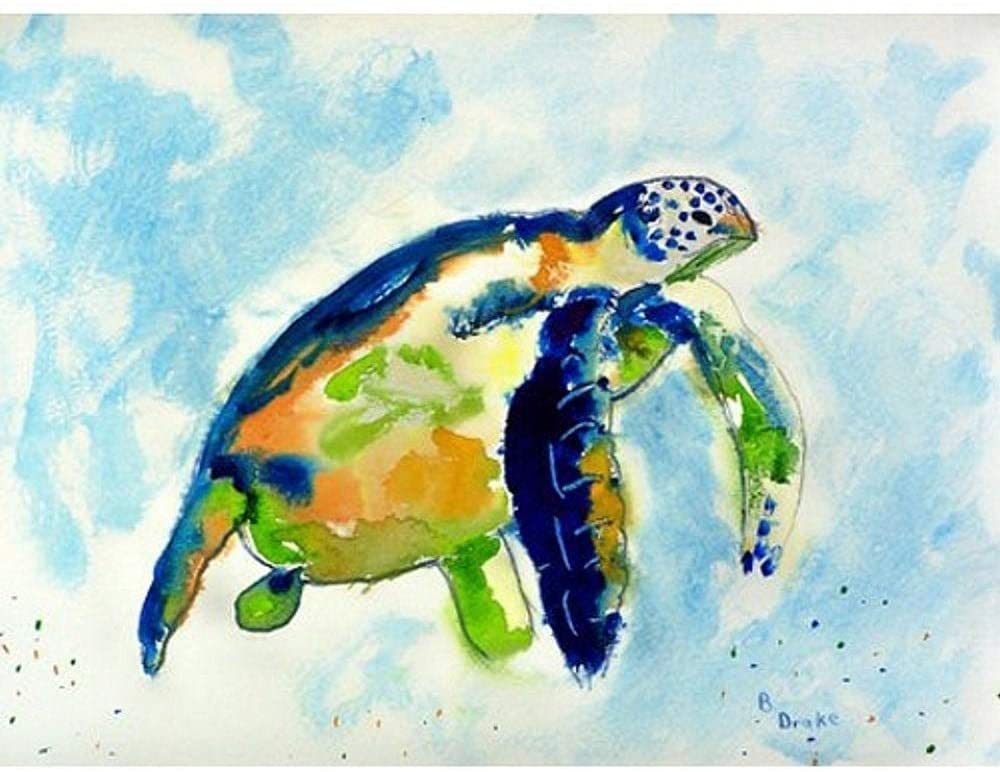 Blue Sea Turtle Place Mats (Pack 4) Color Animal Modern