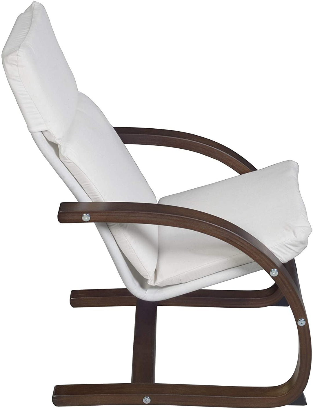 Children's Reclining Chair Mocha Walnut/Beige Blue Wood - Diamond Home USA