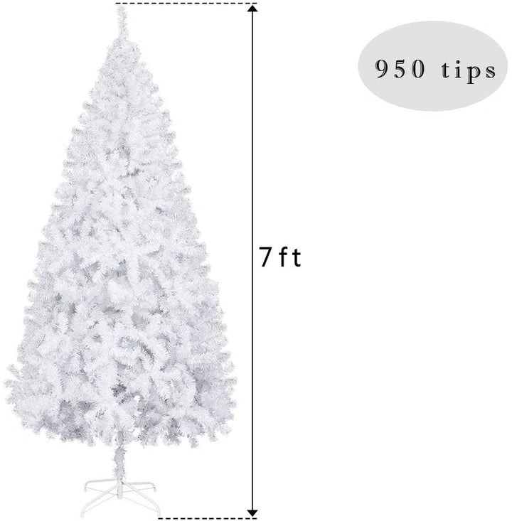 7ft Artificial White Christmas Tree Branches Stand PVC Included - Diamond Home USA