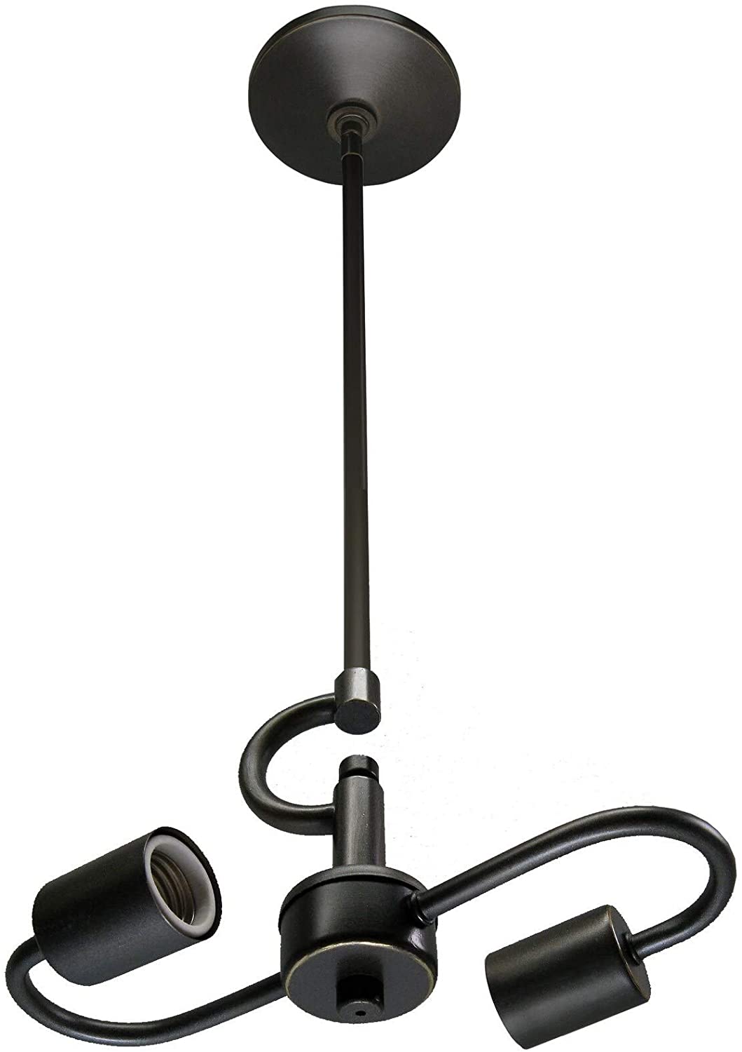 Cloth Wire Pendant Kit 3 Lights Oil Rubbed Bronze Tan Modern