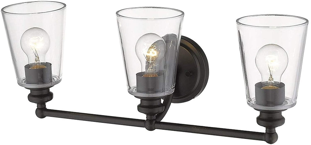 Ceil 3 Light Oil Rubbed Bronze Bath/vantiy Fixture Brown Modern Contemporary Steel Dimmable - Diamond Home USA