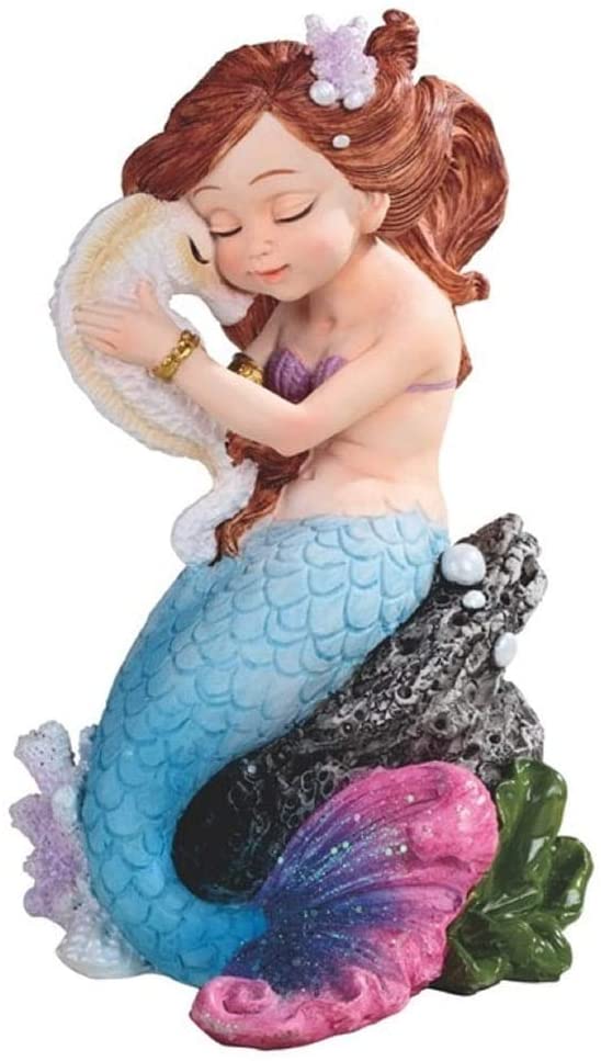 6 5" h Mermaid Seahorse Statue Fantasy Decoration Figurine