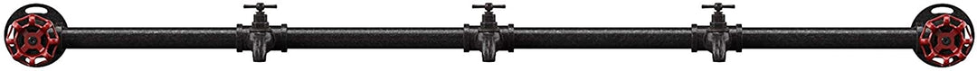 Sand Black Industrial Metal Pipe Coat Rack Rustic Matte Includes Hardware