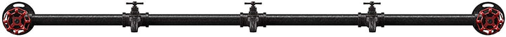 Sand Black Industrial Metal Pipe Coat Rack Rustic Matte Includes Hardware