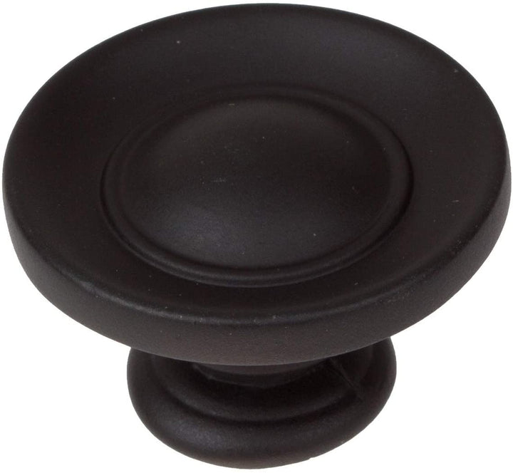 1 inch Matte Black Small Round Ring Button Cabinet Knobs