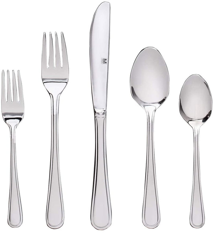 Flatware Stainless Steel Gourmet 20pc Set None Modern