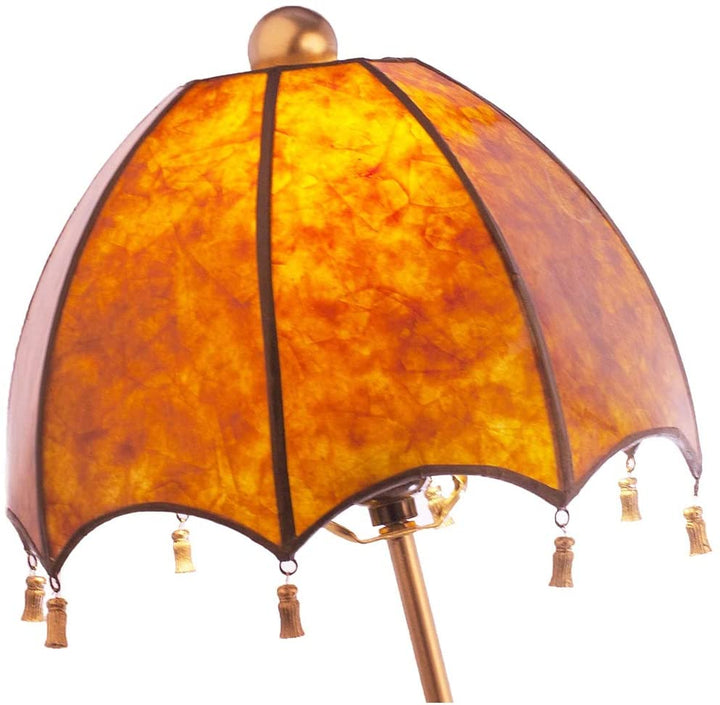 21 75" h Intellectual Monkey Table Lamp 11" l X 11" w Brown Orange Red Tiffany Traditional Transitional - Diamond Home USA