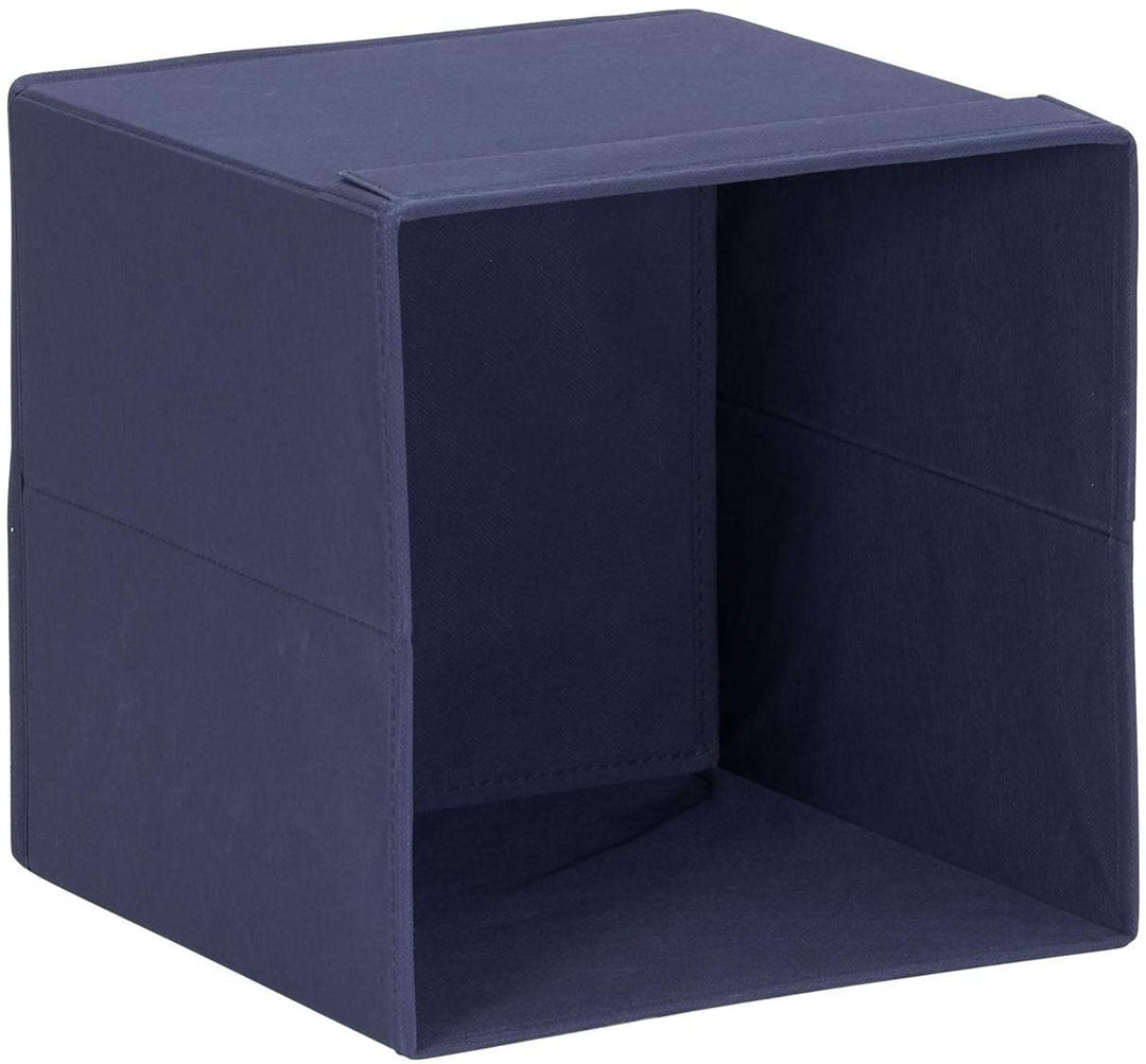 MISC Navy Fabric 11 inch Collapsible Cube (Set 6) Blue
