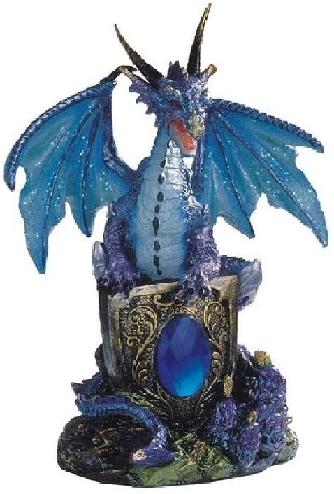 6" h Blue Dragon Gem Statue Fantasy Decoration Figurine