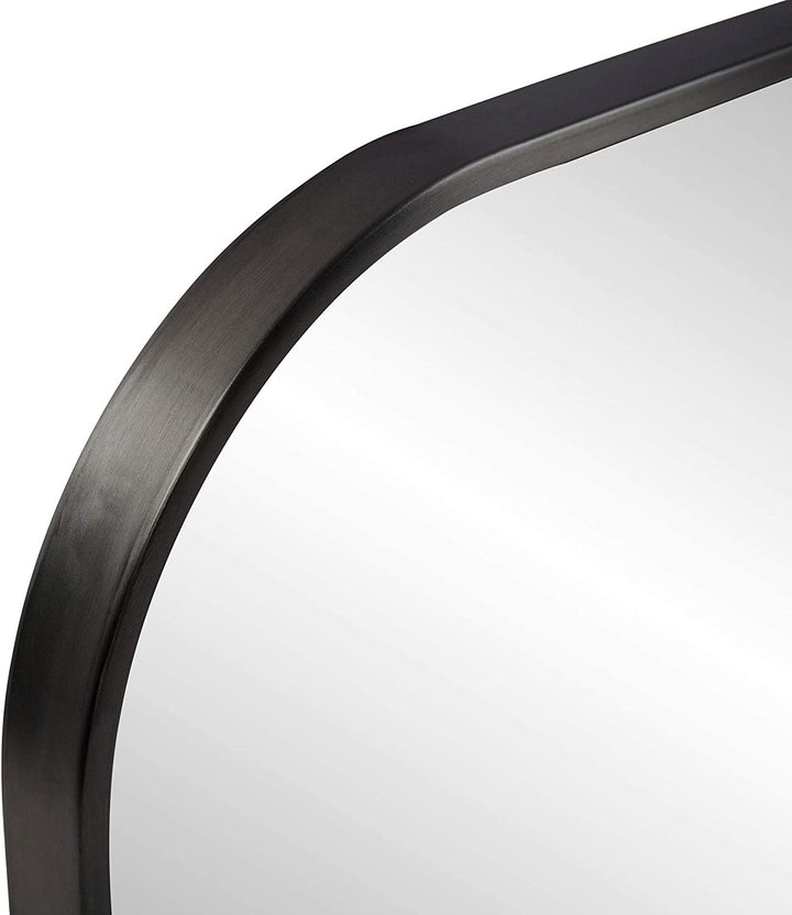 Square Black Mirror Casual Classic Hooks Included - Diamond Home USA
