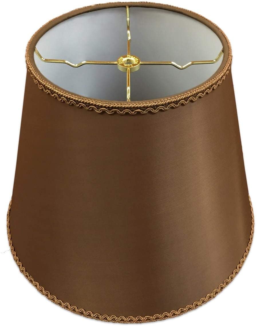Empire Hardback Lamp Shade op Bottom rim (8x14x11) Brown