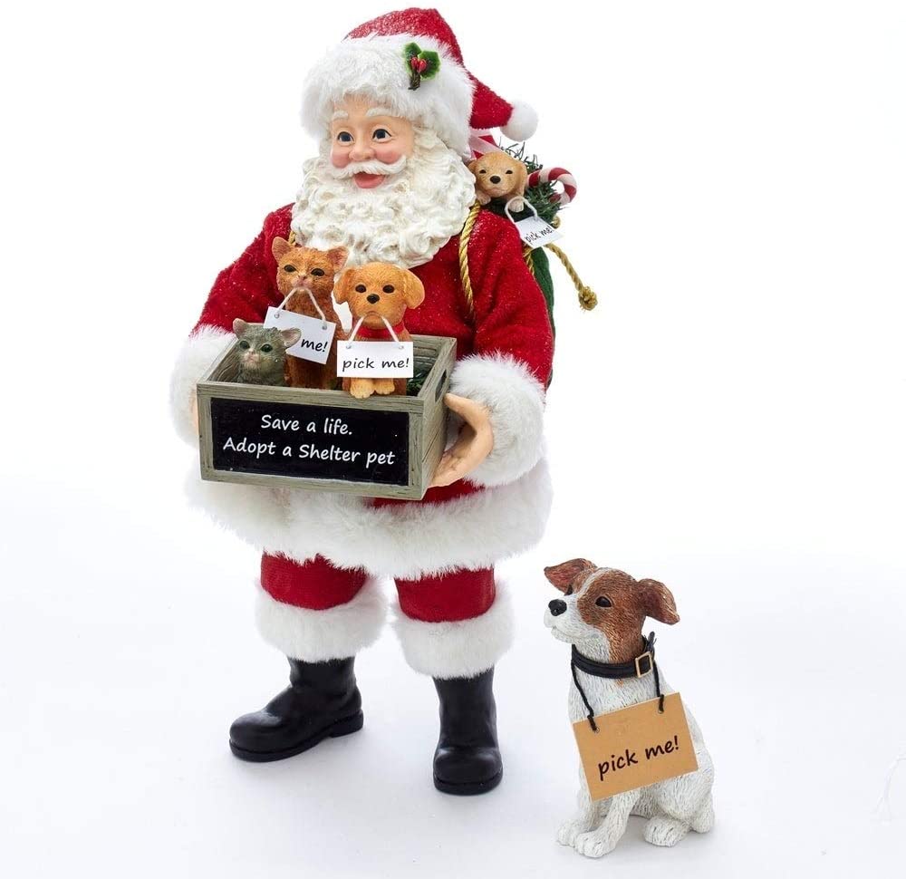 10 5 inch Santa Dog 2 Piece