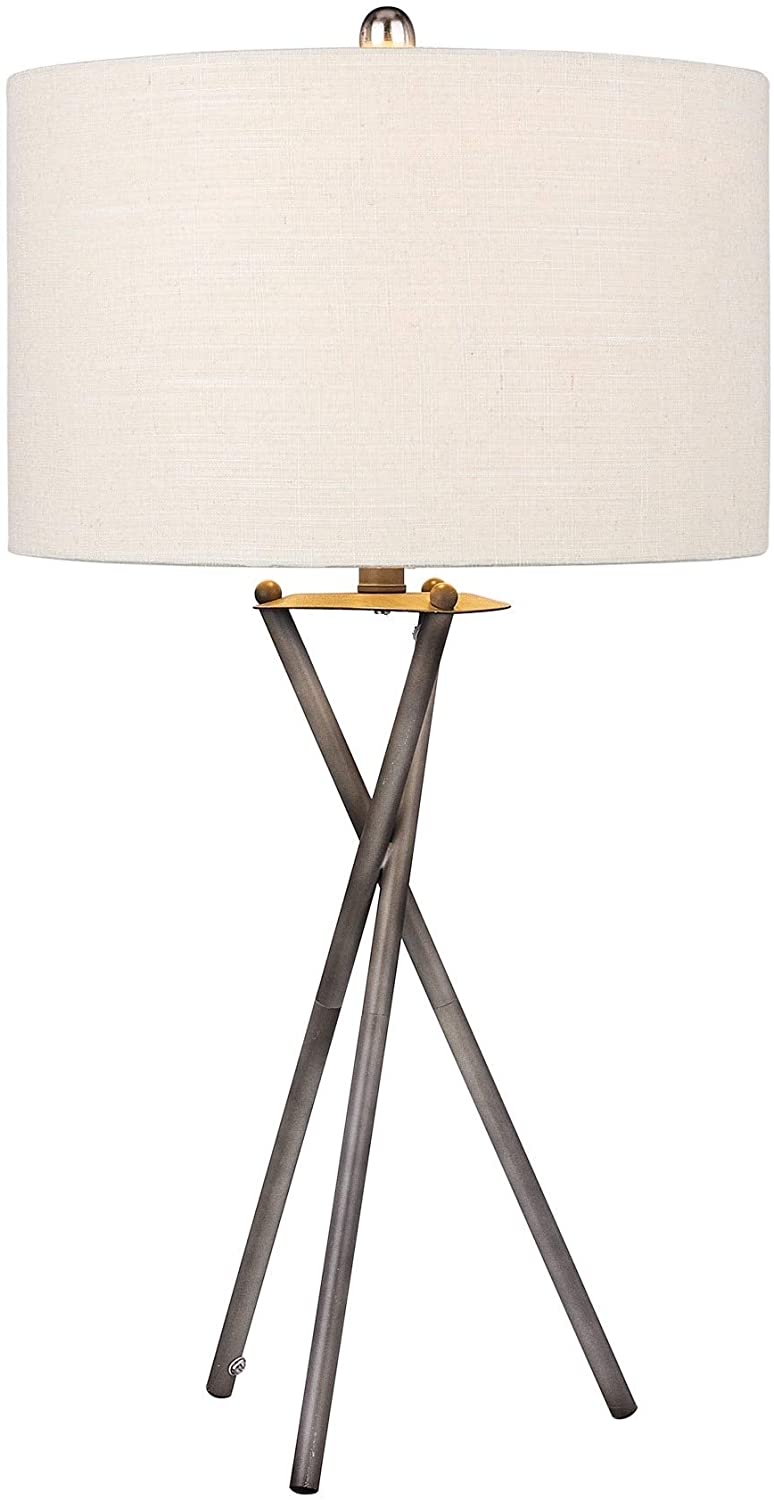 Modern 31 inch Rust Black Tripod Metal Table Lamp Contemporary