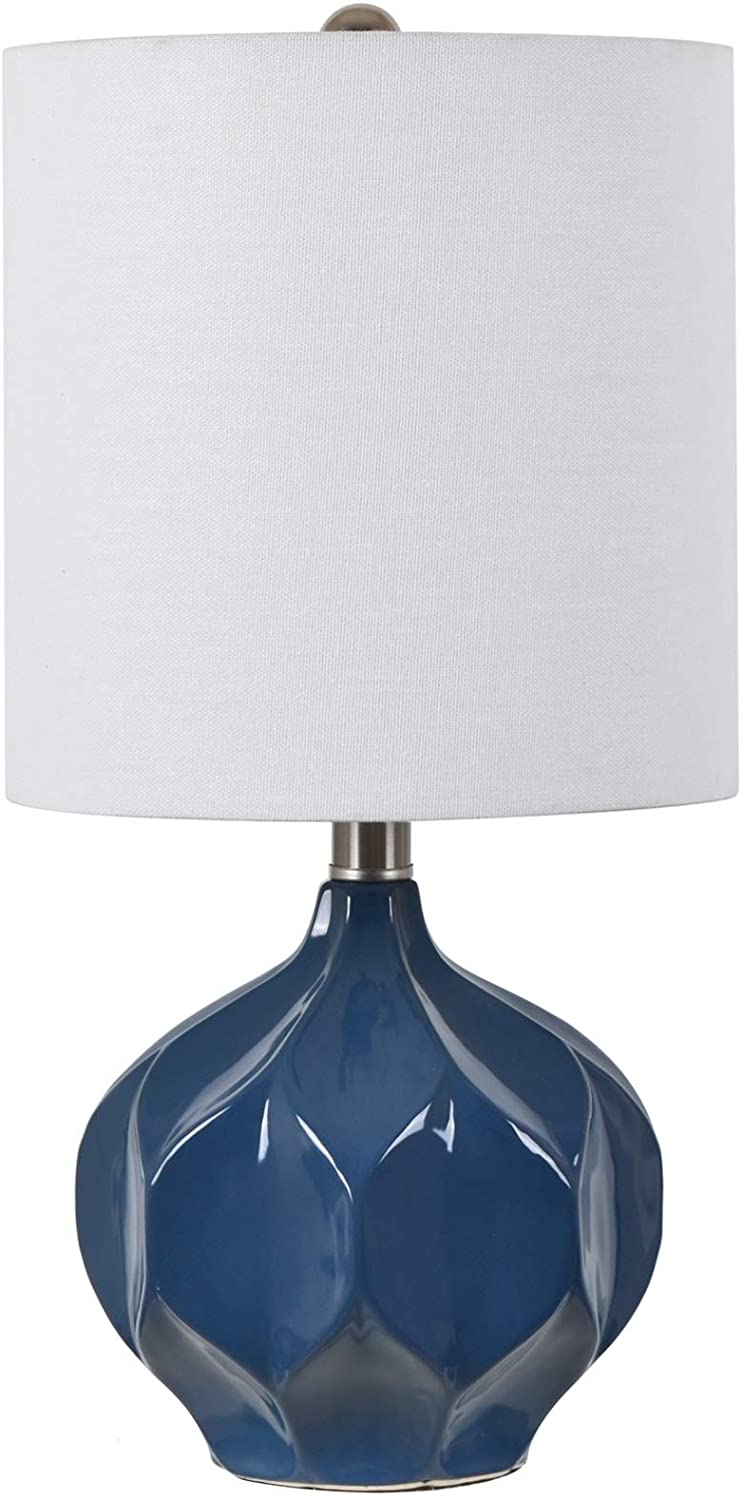Liv 18 5" h Ceramic Table Lamp Blue Modern