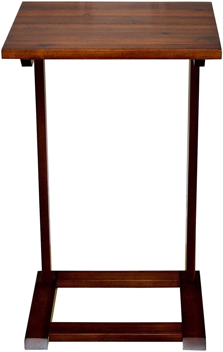 Solid Acacia Slide Under Sofa C Table Brown Classic Square Mahogany Finish Wood