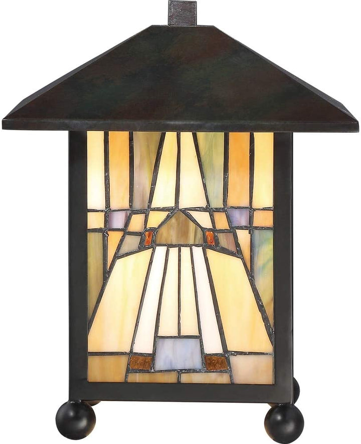 Tiffany Rectangular Desk Lamp Brown Traditional Bronze - Diamond Home USA