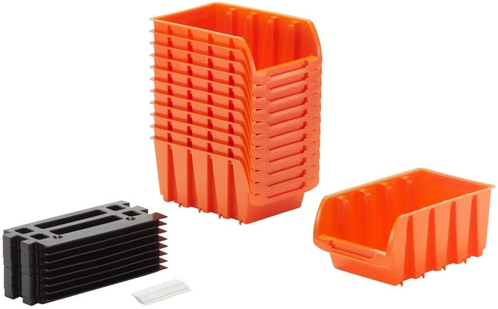 Small Bin Pack Orange Plastic Wall Mounted