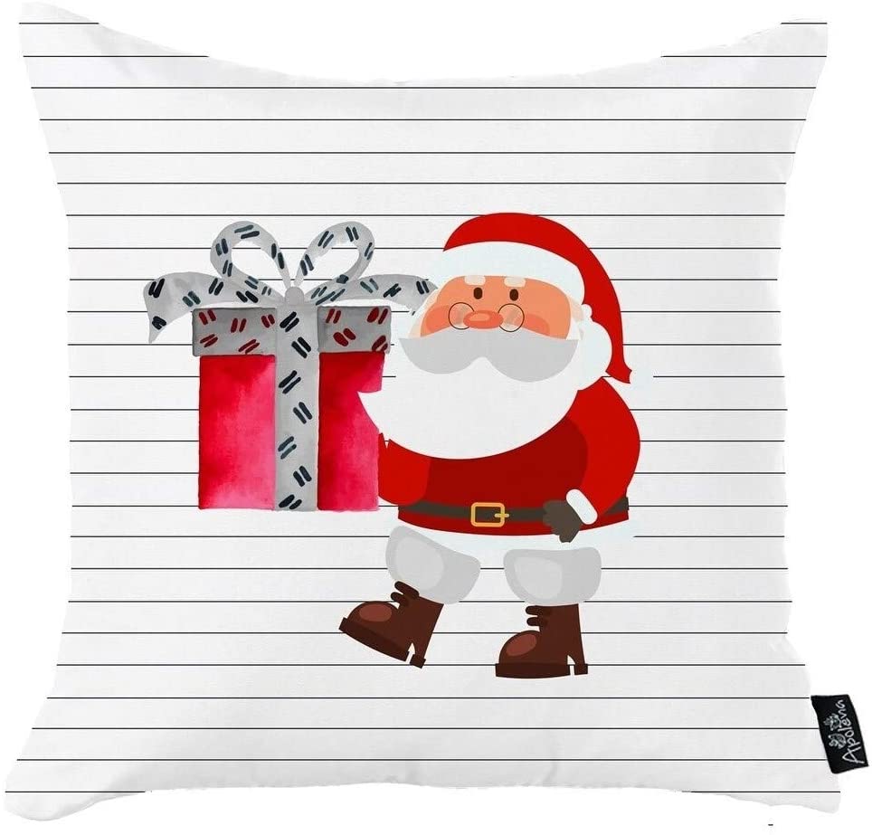 Merry Christmas Set 4 Throw Pillow Covers Gift 18"x18" Color Floral Modern Contemporary Polyester Three More Pillows Removable Cover - Diamond Home USA