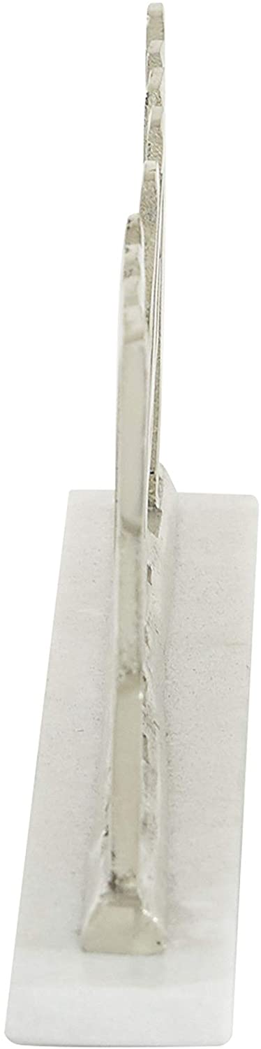 Rectangular Silver Welcome Sign Light Marble Base 21" X 6" 21 X 2 6 Traditional - Diamond Home USA