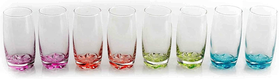 8pc Glass Tumbler Set Clear - Diamond Home USA
