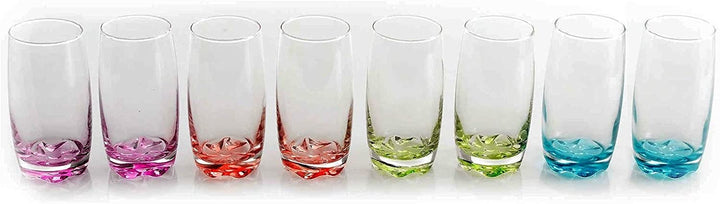 8pc Glass Tumbler Set Clear - Diamond Home USA