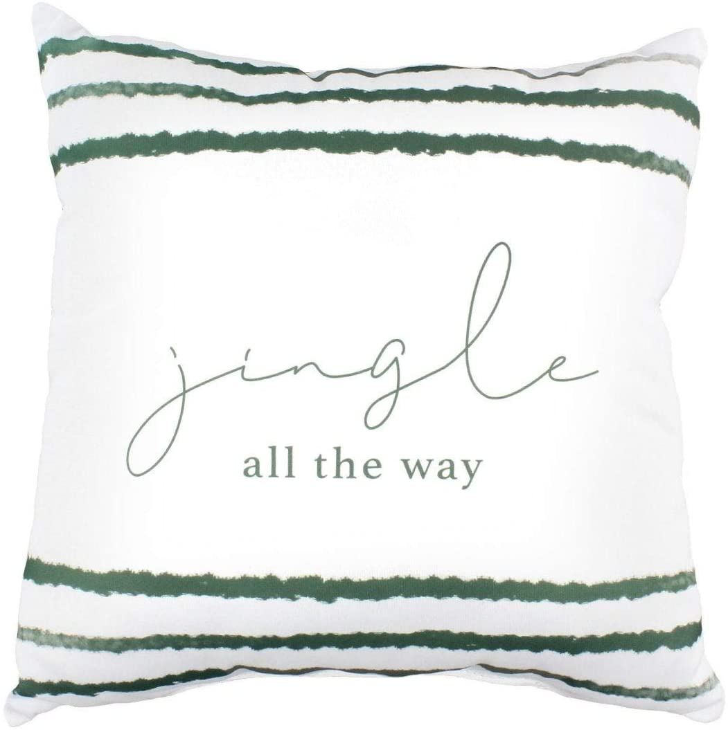 Jingle All Way Pillow Green Quotes Sayings Modern