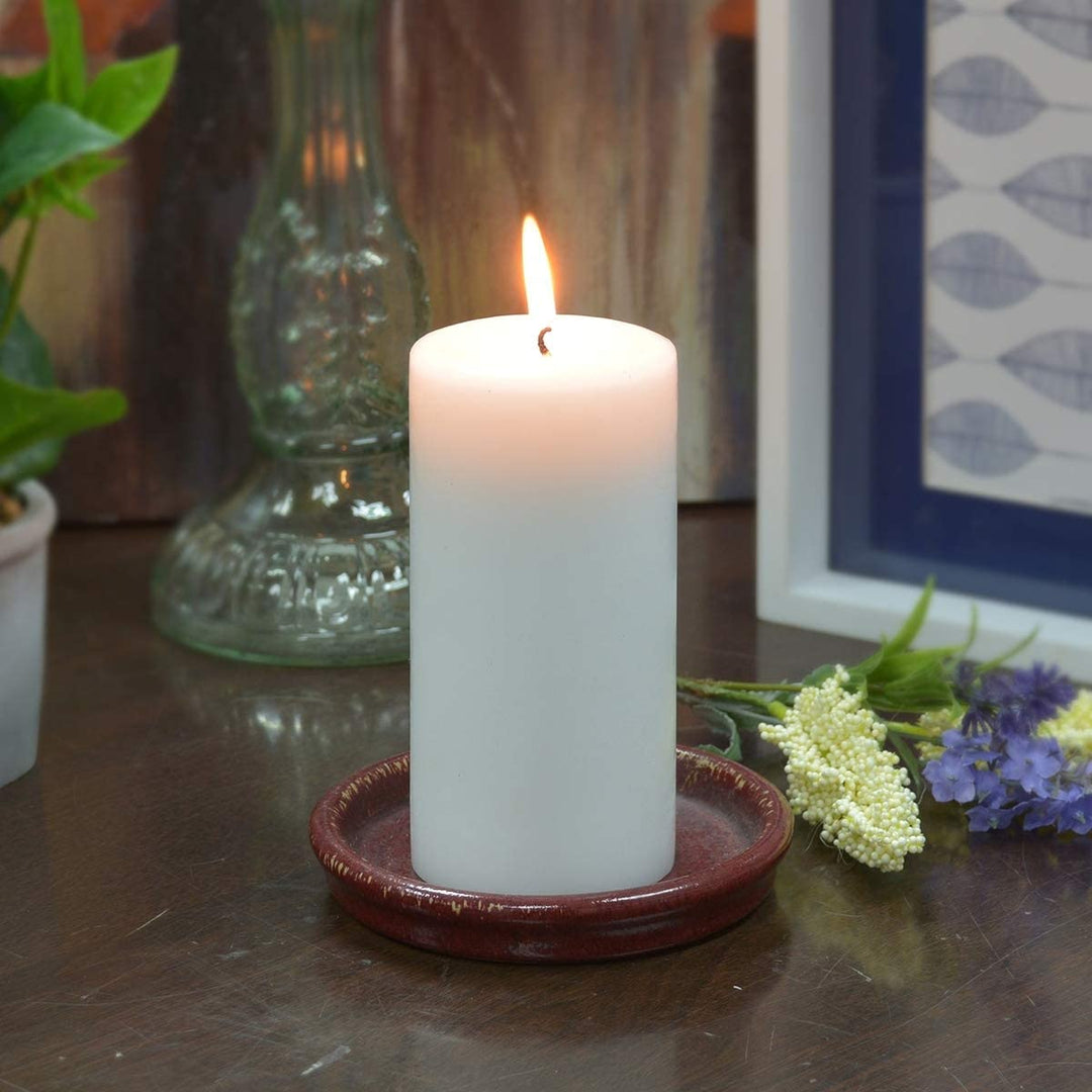 3 X 4 Inch White Pillar Candles Set 24 Wax