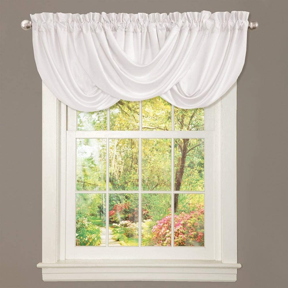 White Valance Solid Casual Traditional 100% Polyester