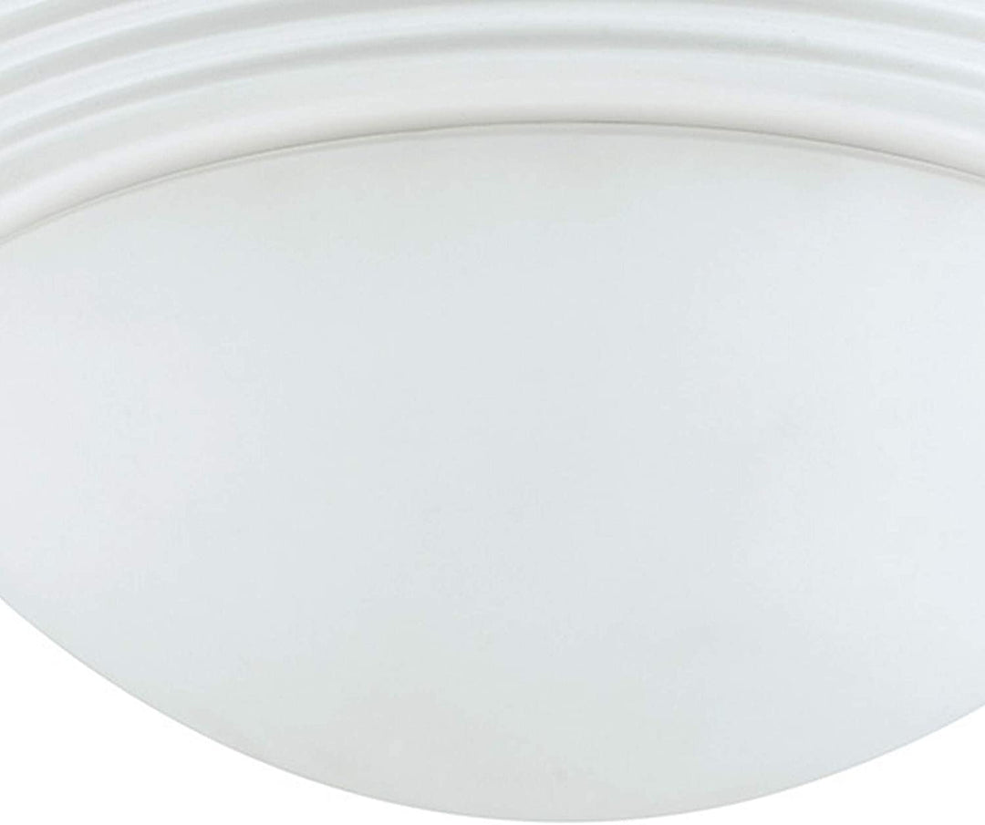 Dome Shaped Glass Ceiling Lamp Hardwired Switch White Clear Modern Contemporary - Diamond Home USA