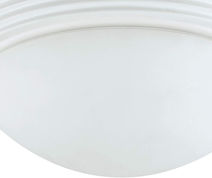 Dome Shaped Glass Ceiling Lamp Hardwired Switch White Clear Modern Contemporary - Diamond Home USA