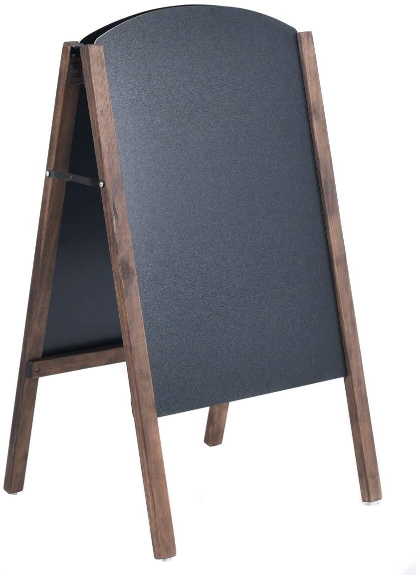 31 5 inch Frame Sign Menu Chalkboard Wooden Sidewalk Easel Chalk Stand Black MDF