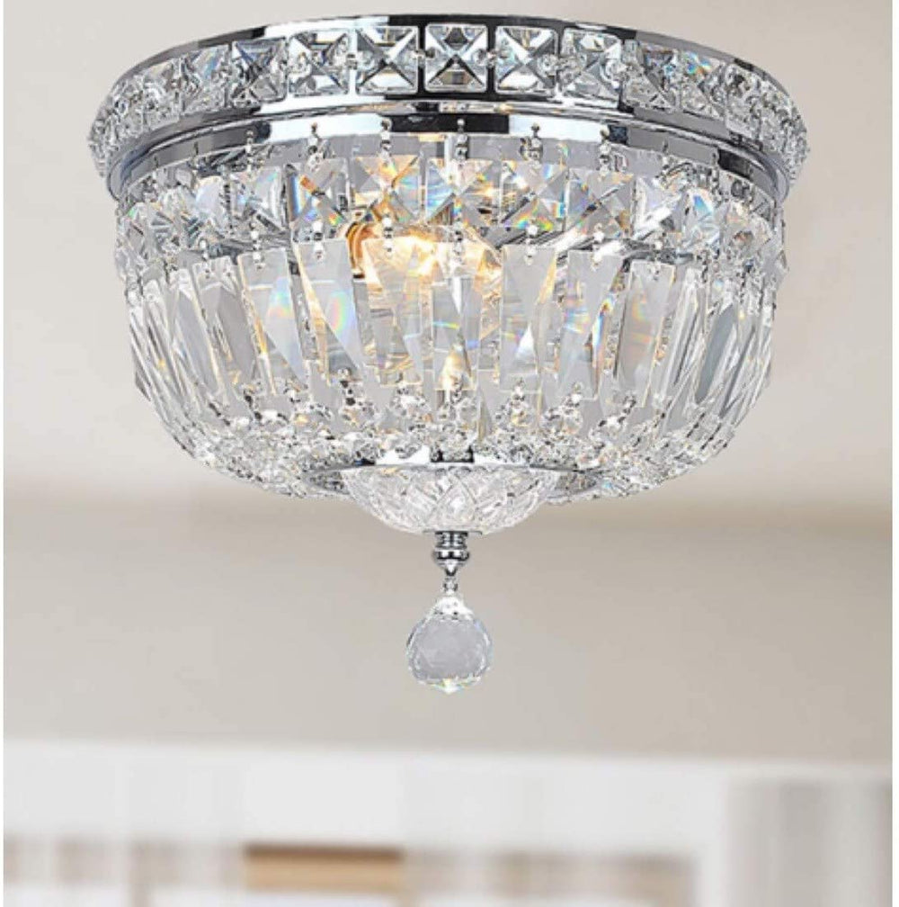 3 Light Flush Mount Modern Contemporary Glass Metal