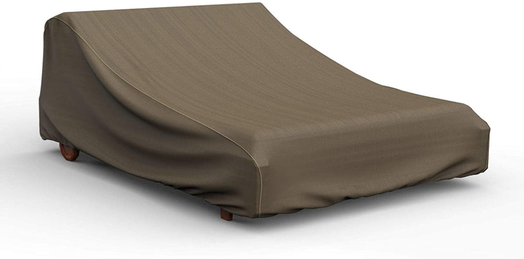 Waterproof Outdoor Patio Chaise Lounge Cover Black Tan