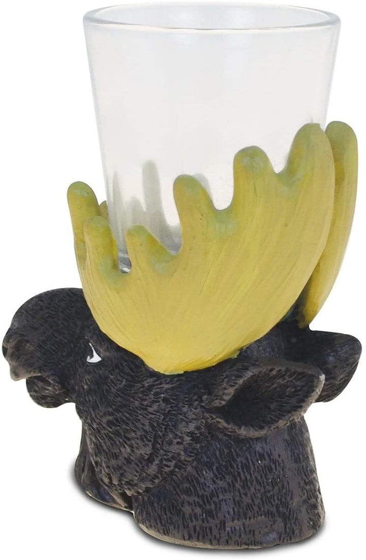Moose Cool Animal Theme Shot Glass Brown 1 Piece - Diamond Home USA