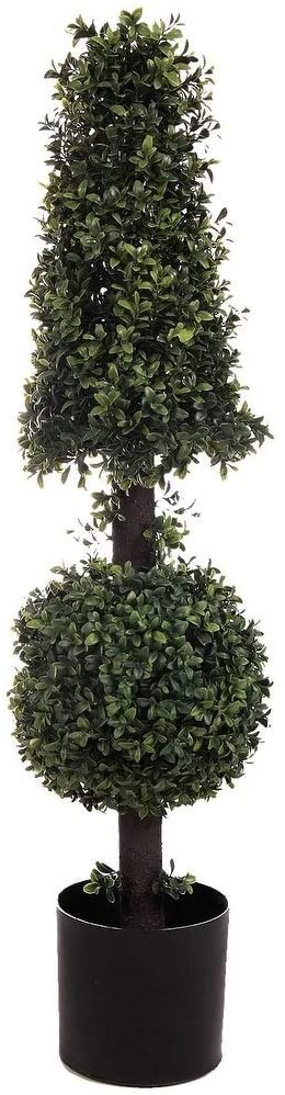 38" Boxwood Ball Cone Topiary Green