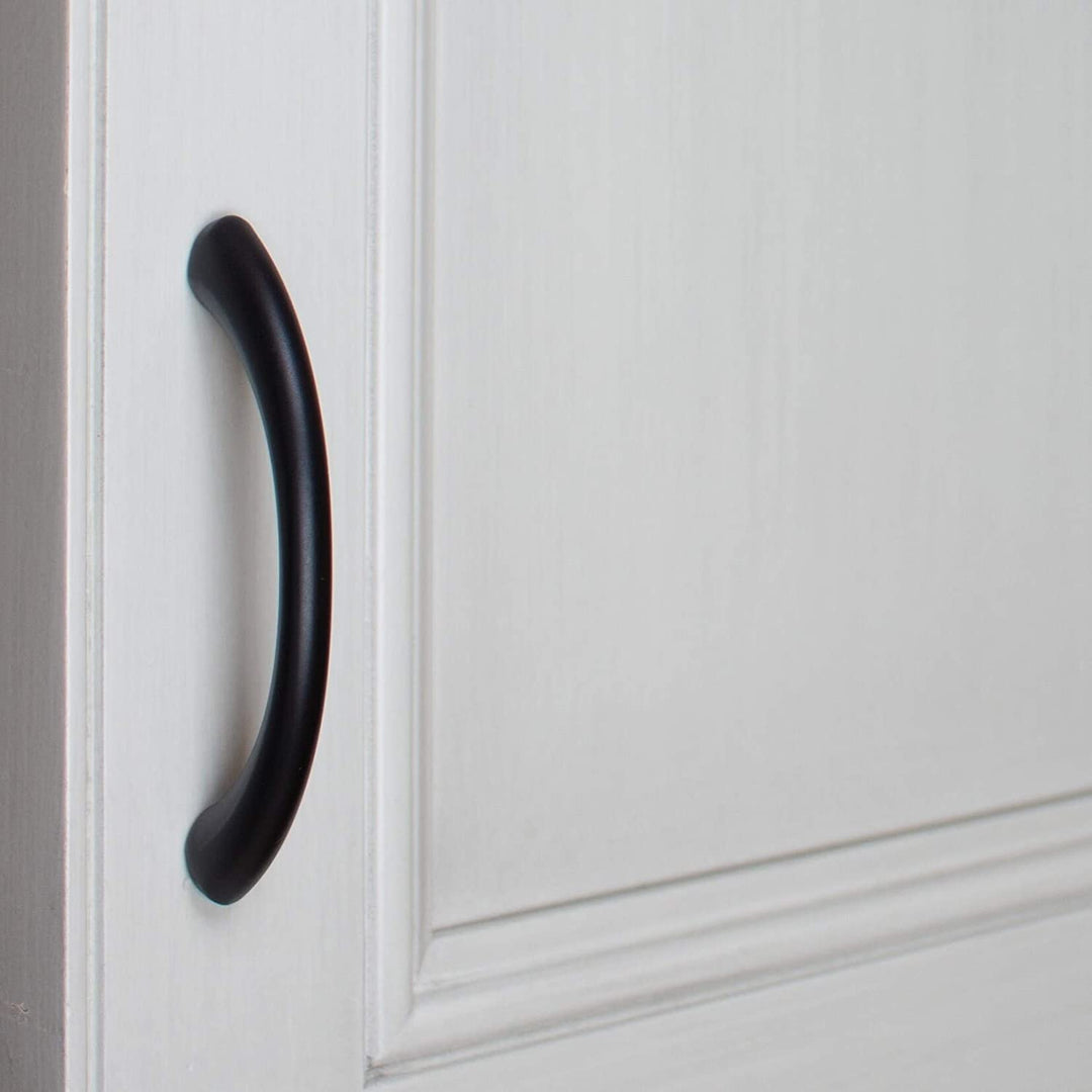 25 Pack 2 3/4 inch Center Modern Loop Cabinet Pull Black Contemporary Zinc Matte - Diamond Home USA