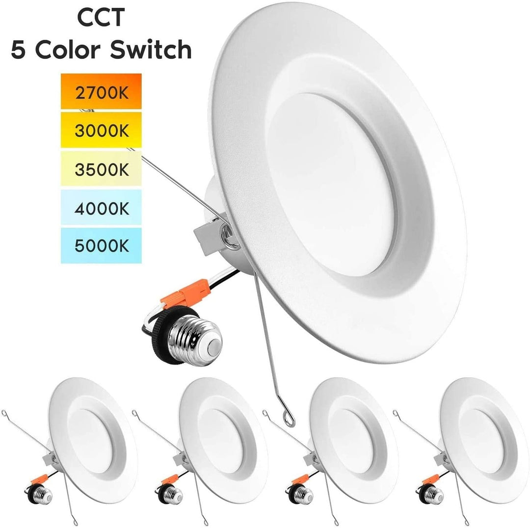 5/6" Led Recessed Lights Color Selectable Modern