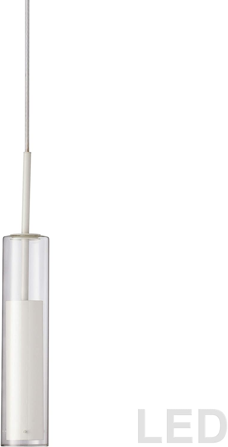 5w Led Pendant White Finish Modern Contemporary Metal