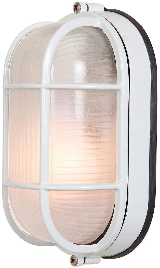 1 Light White Wet Location 8 inch Modern Contemporary - Diamond Home USA