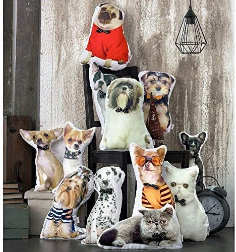 Dog Shaped French Bulldog Throw Pillow Color Animal Polyester Removable Cover - Diamond Home USA