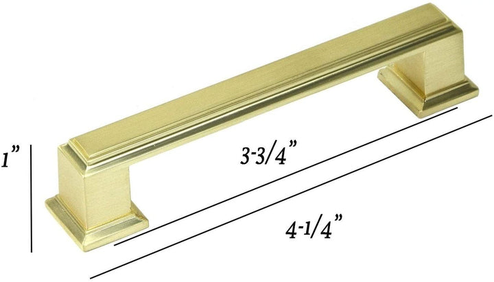 MISC Contemporary 4 25 inch Brushed Champagne Gold Finish Cabinet Handle (Case 10) Zinc