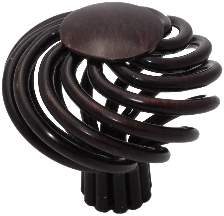 1 5 inch Oil Rubbed Bronze Round Birdcage Cabinet Knobs