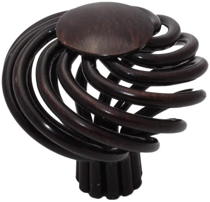 1 5 inch Oil Rubbed Bronze Round Birdcage Cabinet Knobs
