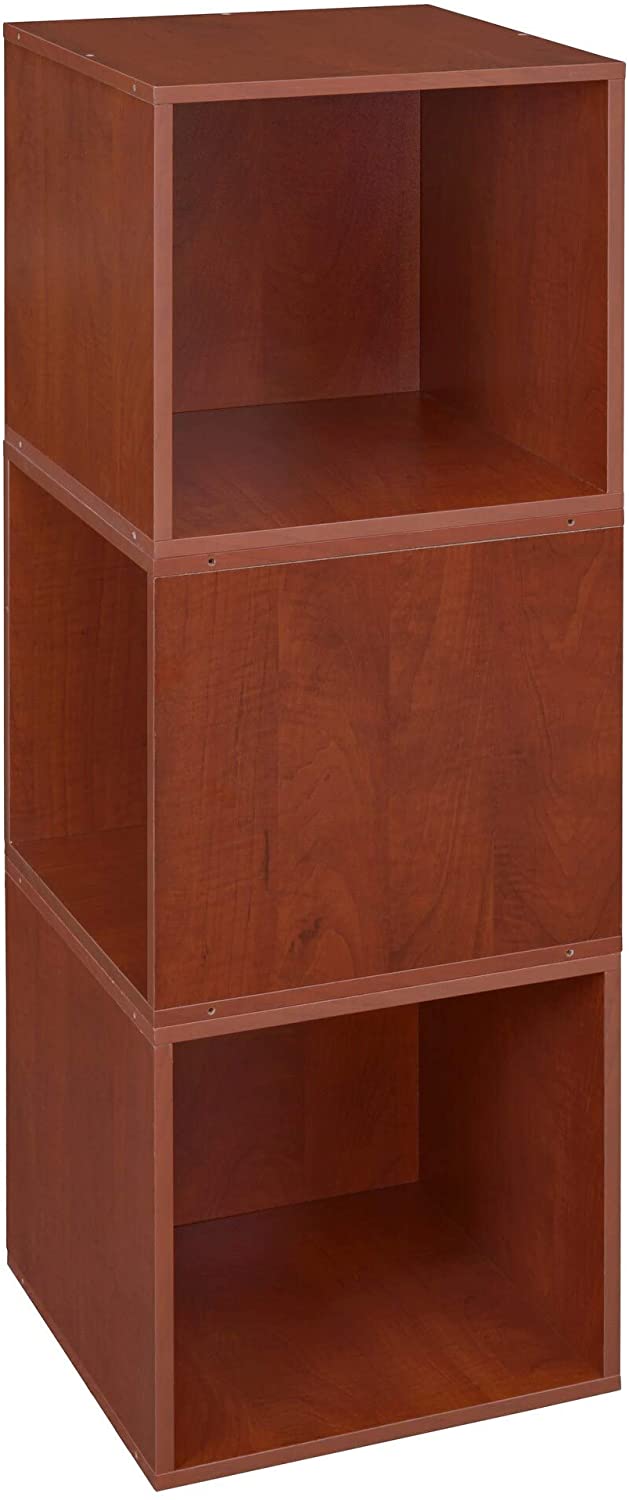 Storage Set 3 Cubes Cherry Modern Contemporary Laminate