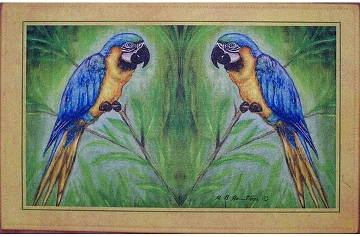 Blue Place Mat Set 4 Color Rectangle