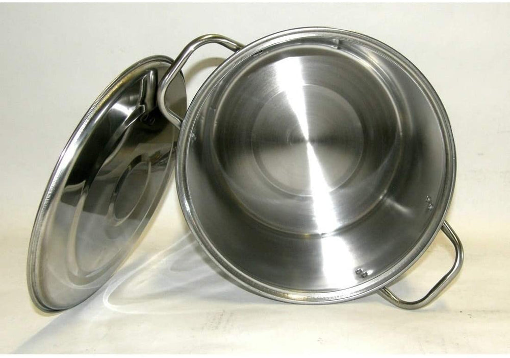 6qt Stainless Steel Stockpot Pot Silver - Diamond Home USA