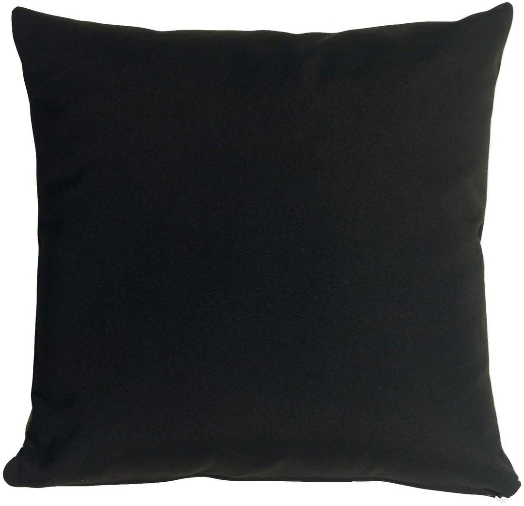 Black 20x20 Outdoor Pillow Solid Color Modern Contemporary
