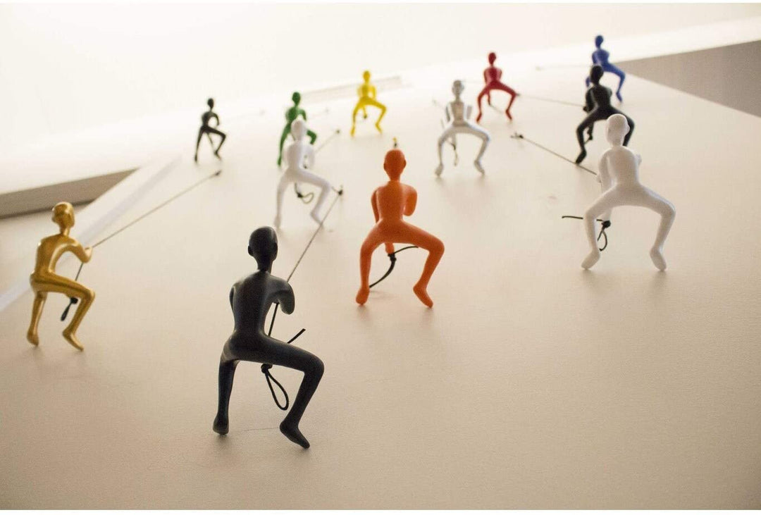 6" X 3" Resin Gold Climbing Man Circus - Diamond Home USA