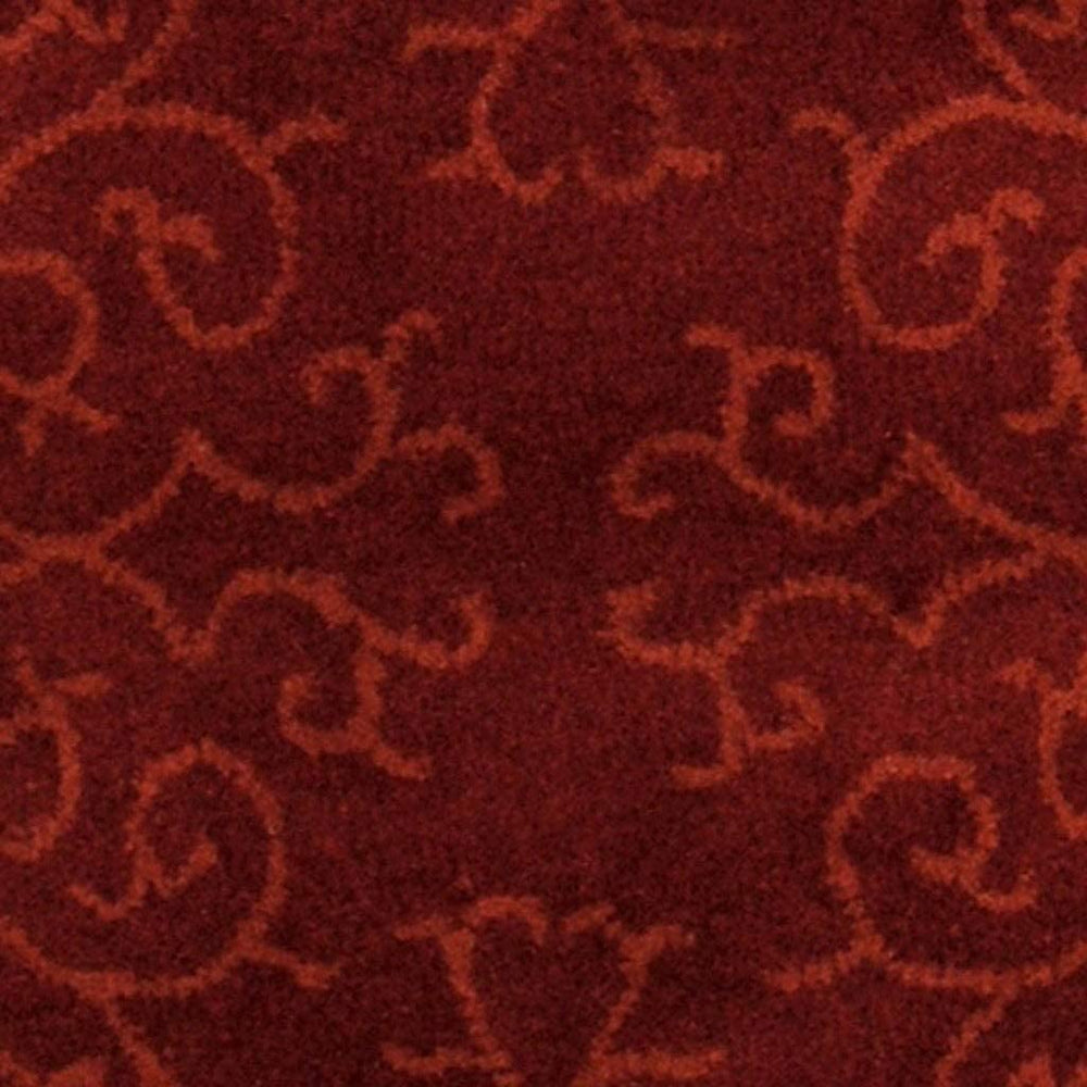 Handmade Wool Rug (2' X 7') 2' 7' Red Scroll Bohemian Eclectic Transitional Vintage Novelty Rectangle Latex Free - Diamond Home USA