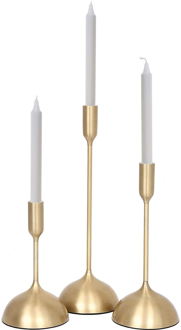 Candle Holder N/ Gold Modern Contemporary Aluminum